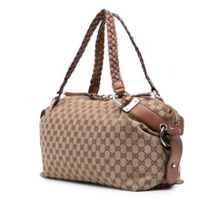 Medium GG Canvas Bamboo Bar Tote