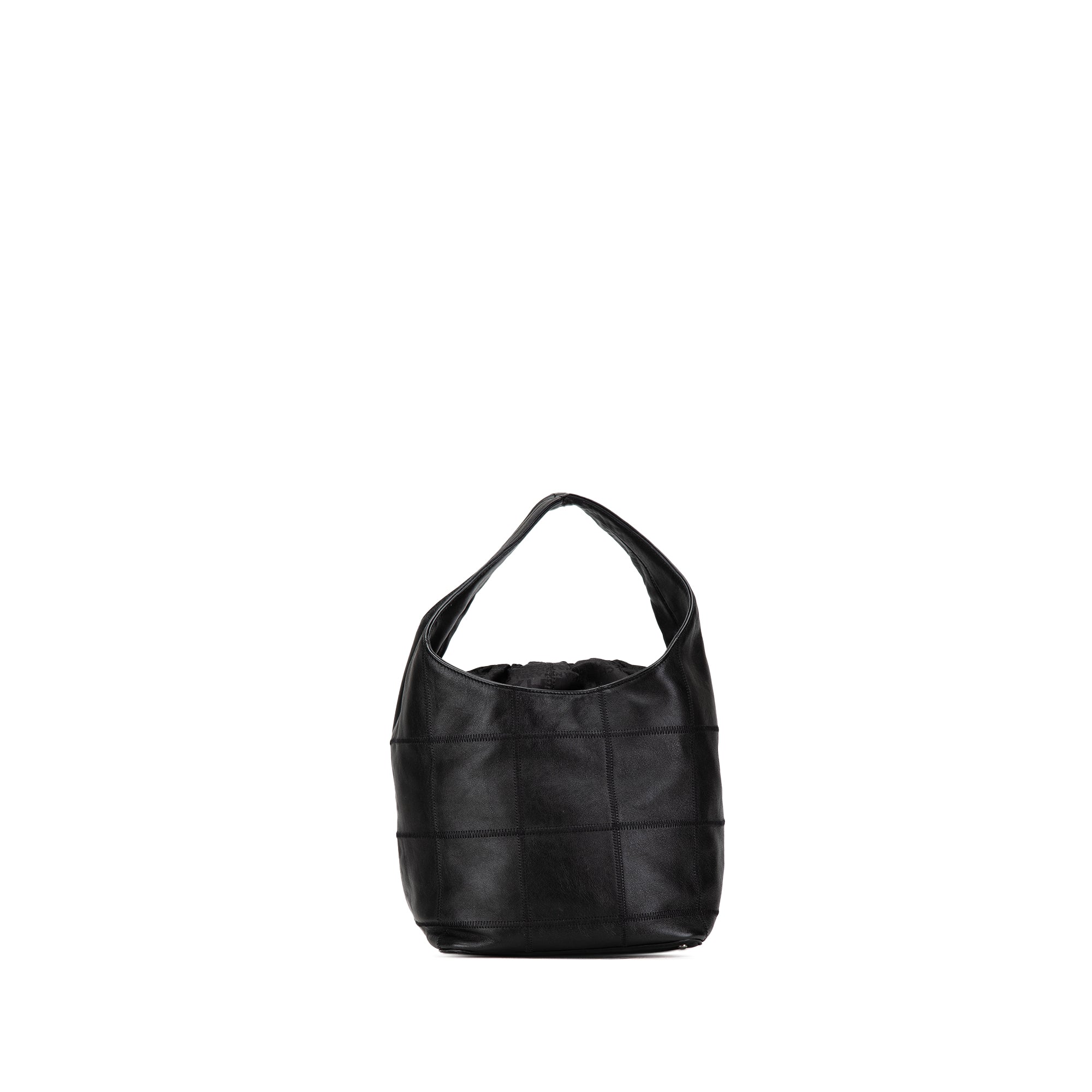 Calfskin Square Stitch Bucket Bag