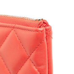 Medium Quilted Lambskin O Case Clutch