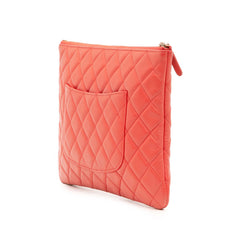 Medium Quilted Lambskin O Case Clutch