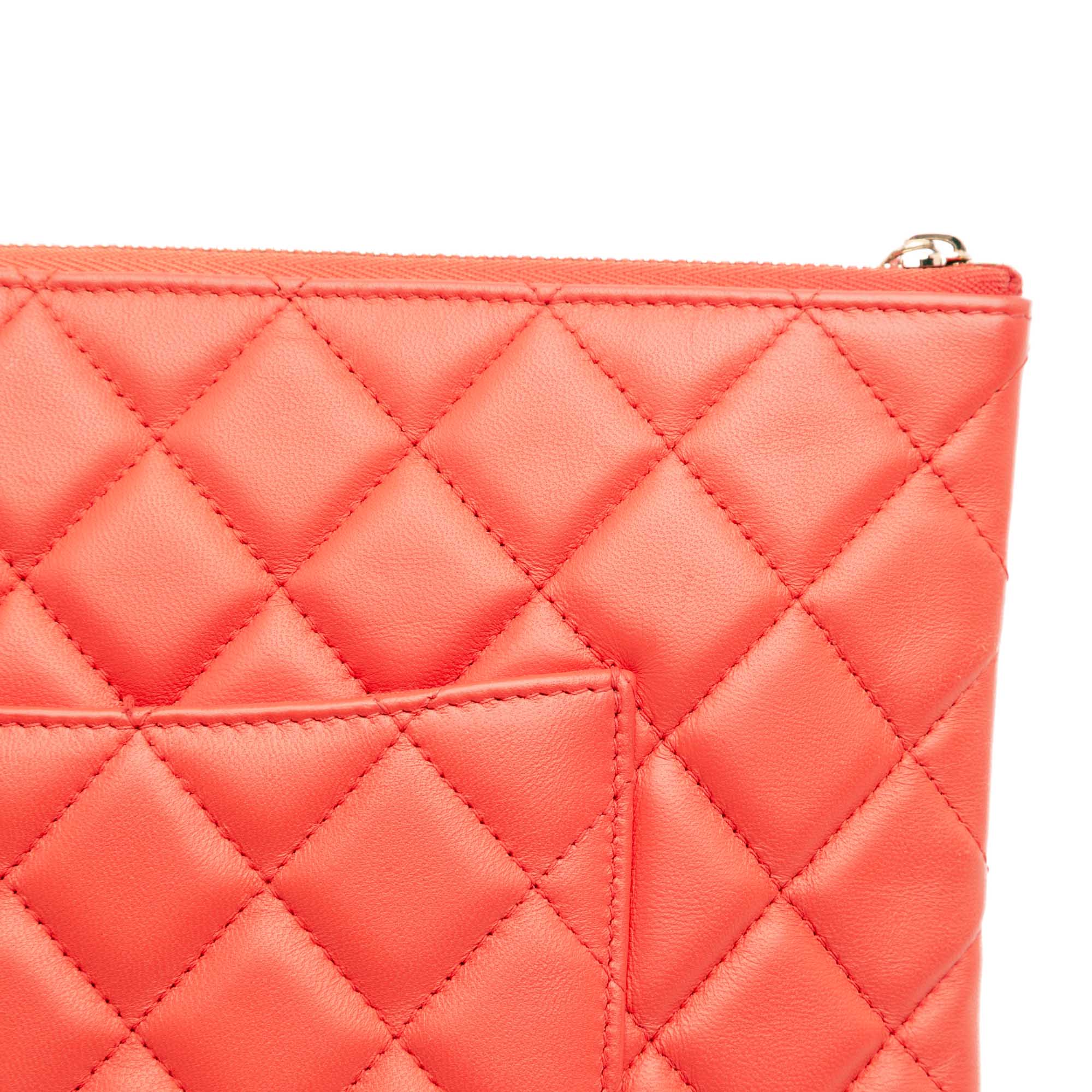 Medium Quilted Lambskin O Case Clutch