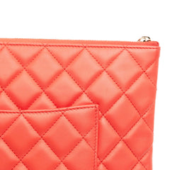 Medium Quilted Lambskin O Case Clutch