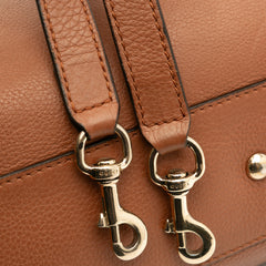 Small Calfskin Bamboo Shopper Satchel
