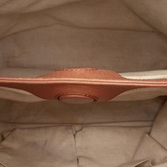 Small Calfskin Bamboo Shopper Satchel