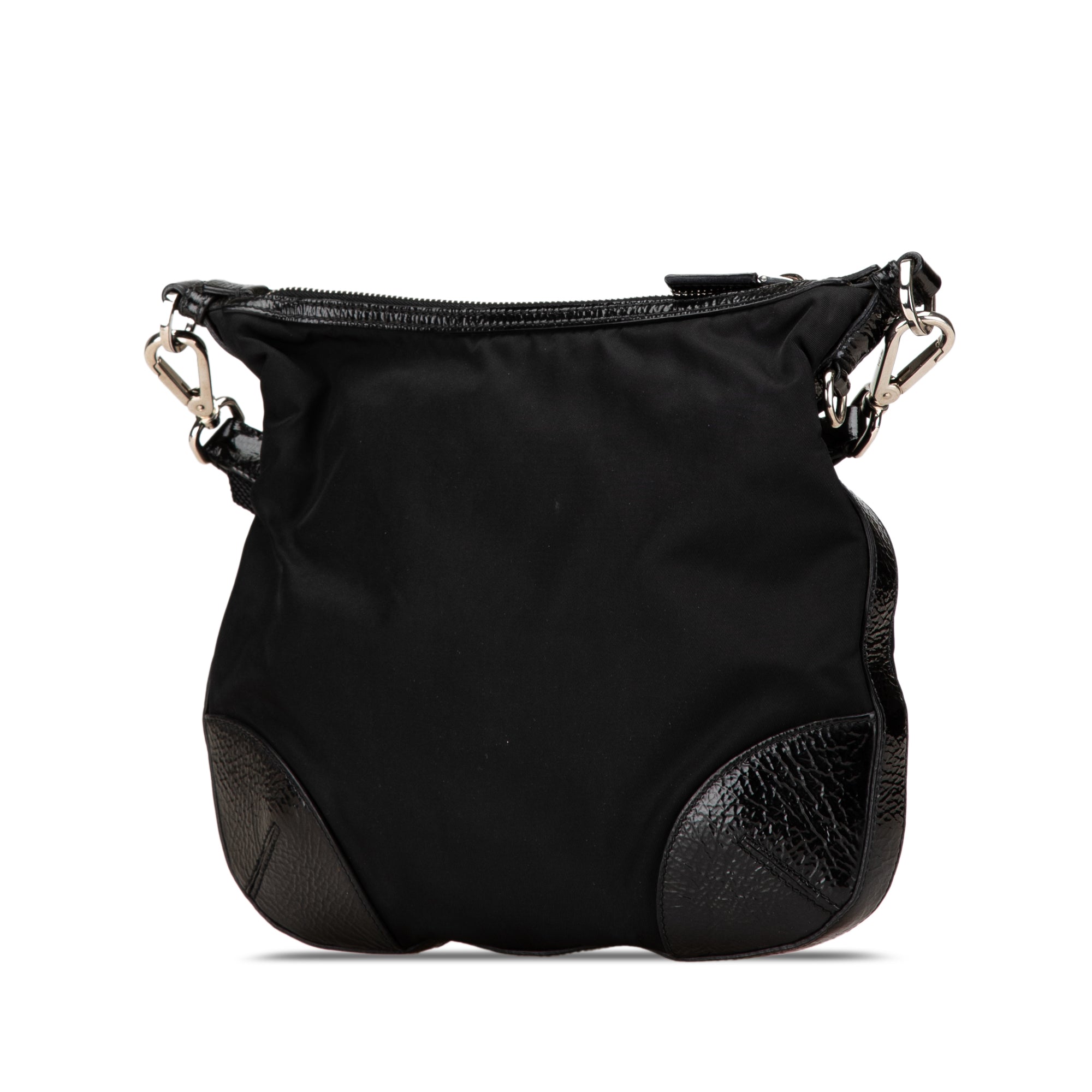 Vitello Trimmed Tessuto Zip Top Crossbody