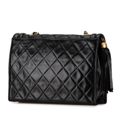 Quilted Lambskin Tassel Crossbody