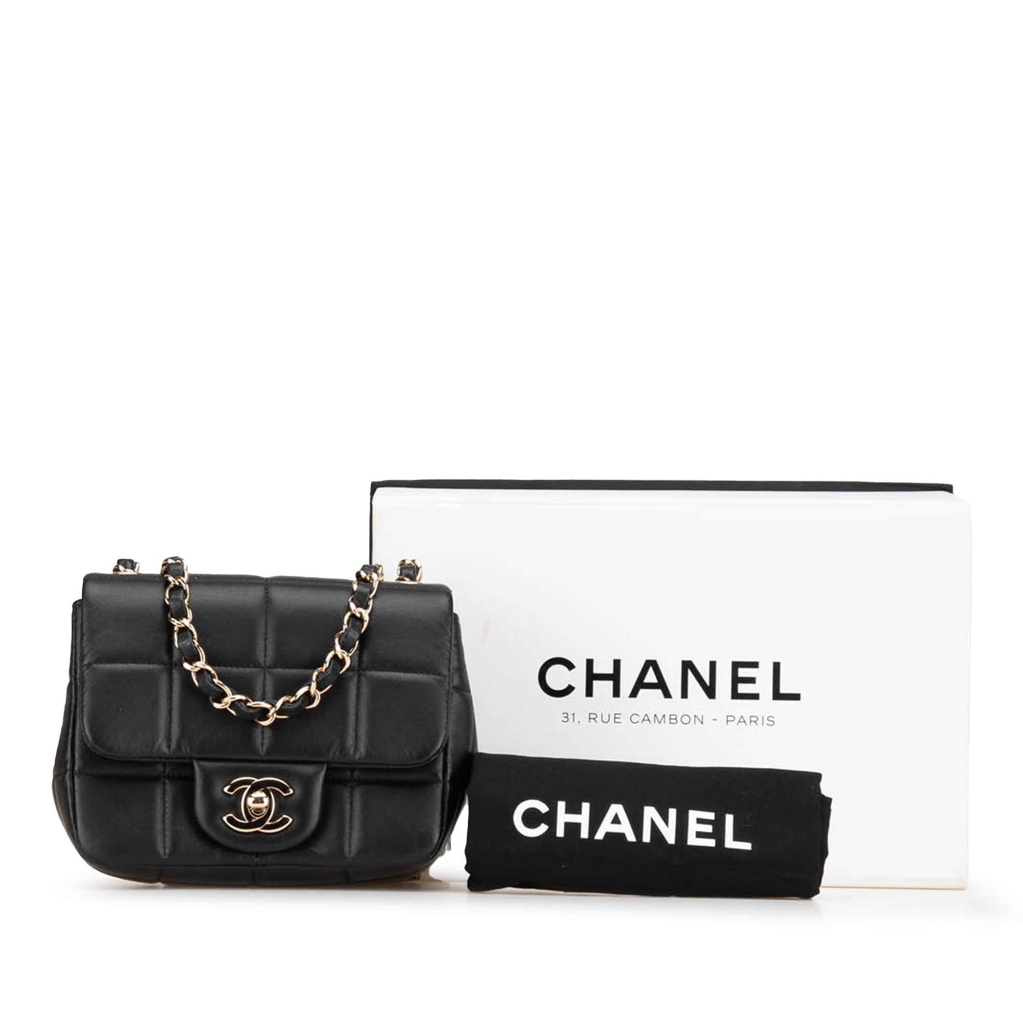 Mini Square Lambskin Resin Crystal Monacoco Flap