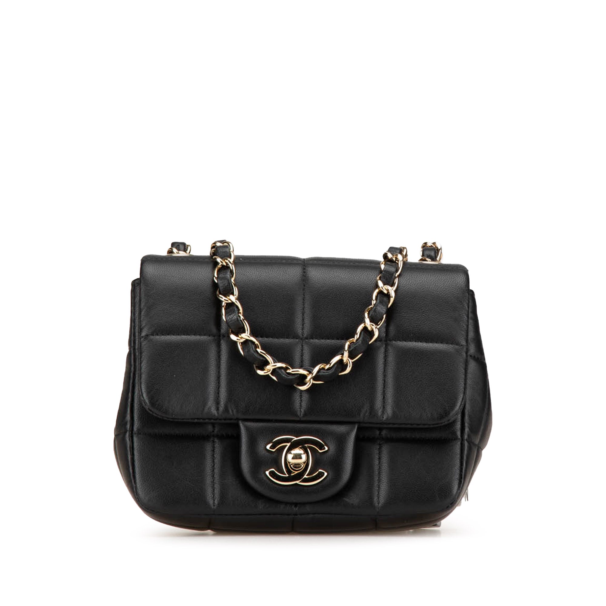 Mini Square Lambskin Resin Crystal Monacoco Flap