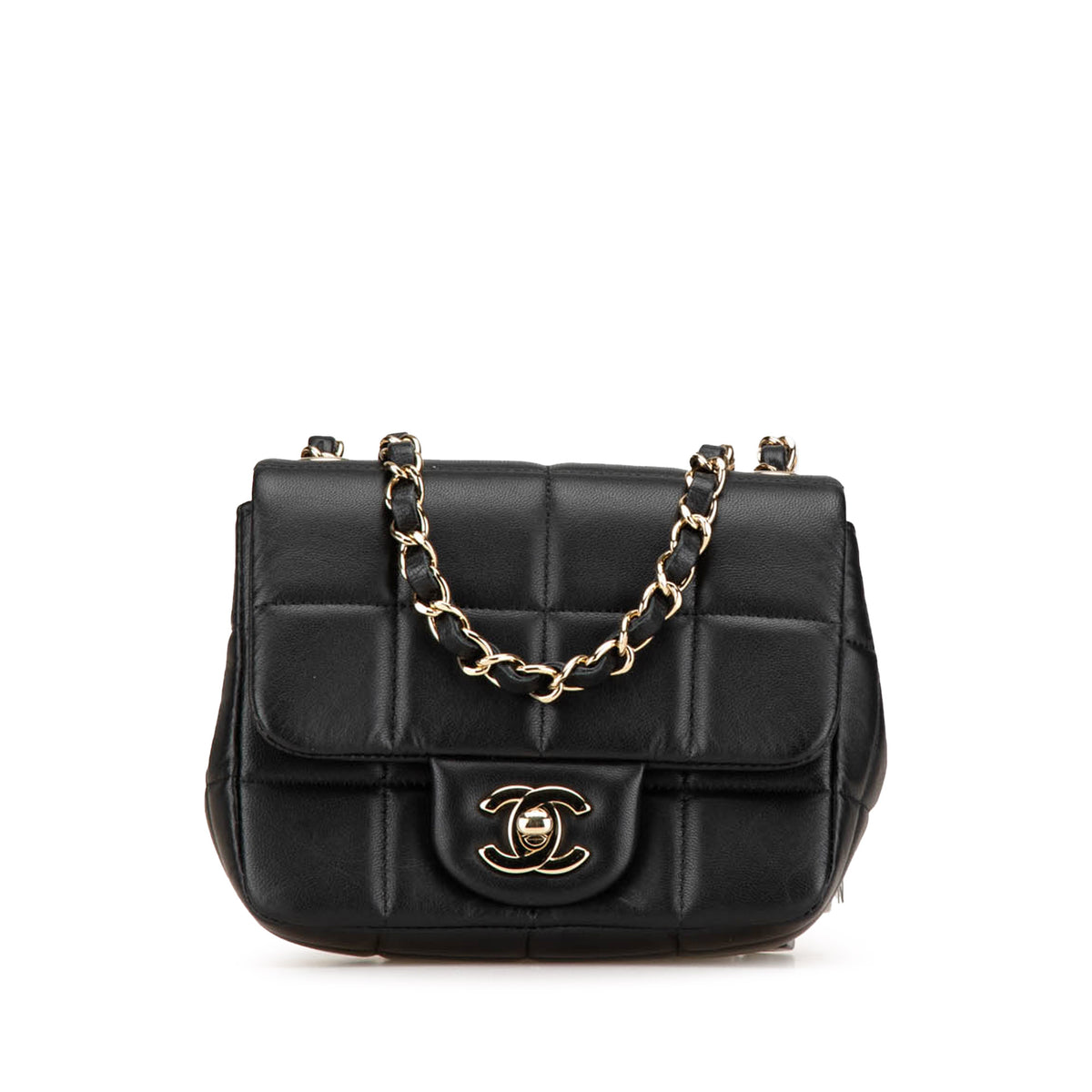 Mini Square Lambskin Resin Crystal Monacoco Flap