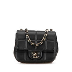 Mini Square Lambskin Resin Crystal Monacoco Flap