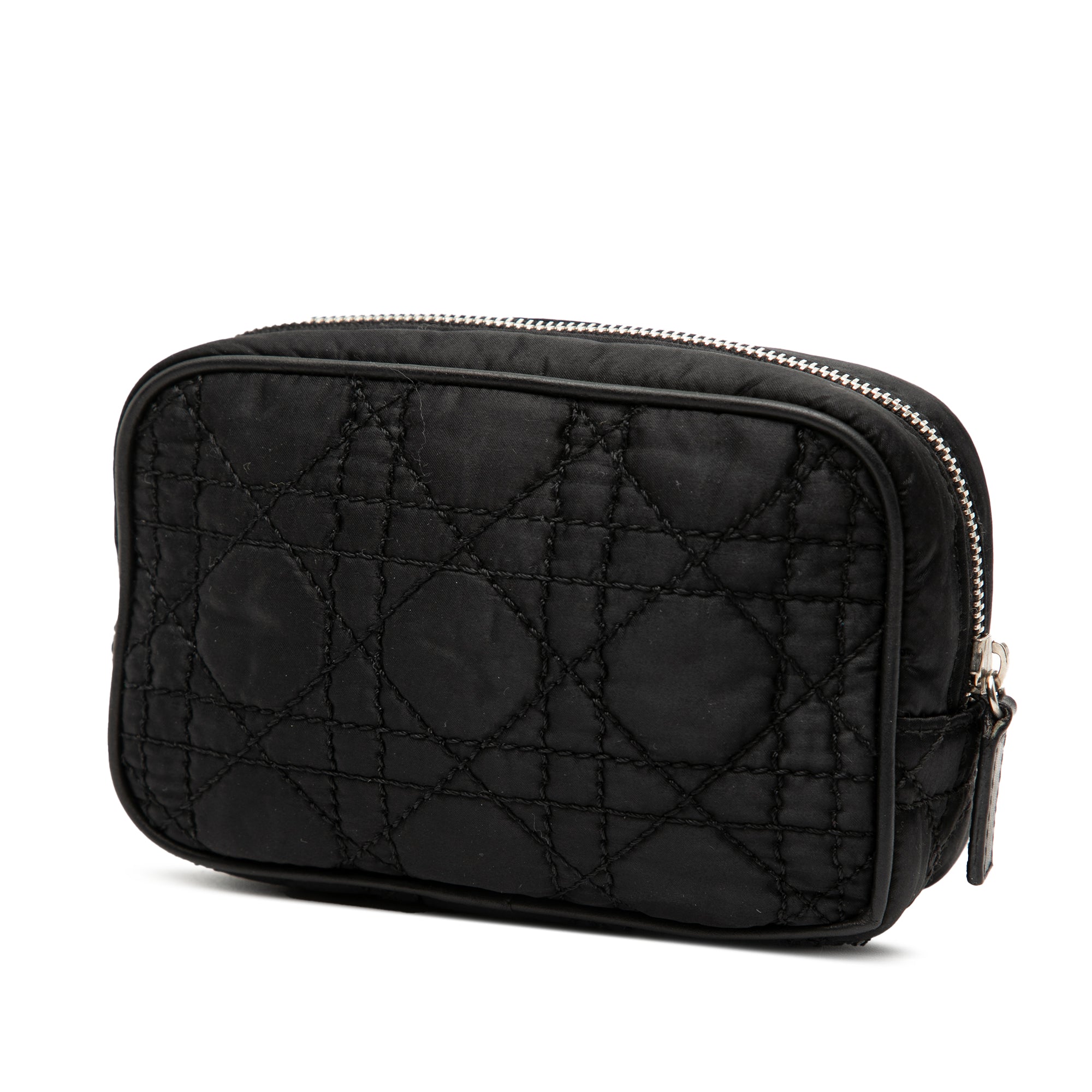 Nylon Cannage Charm Trousse Cosmetic Bag
