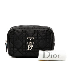 Nylon Cannage Charm Trousse Cosmetic Bag