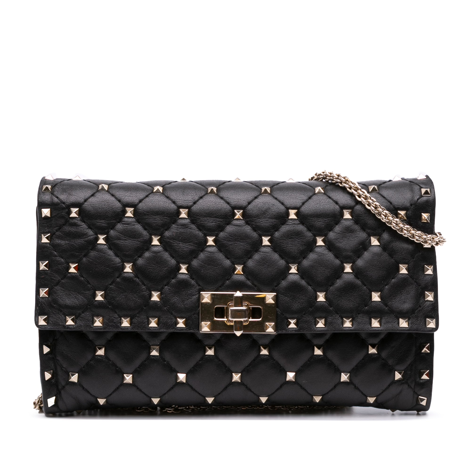 Nappa Rockstud Spike Wallet On Chain
