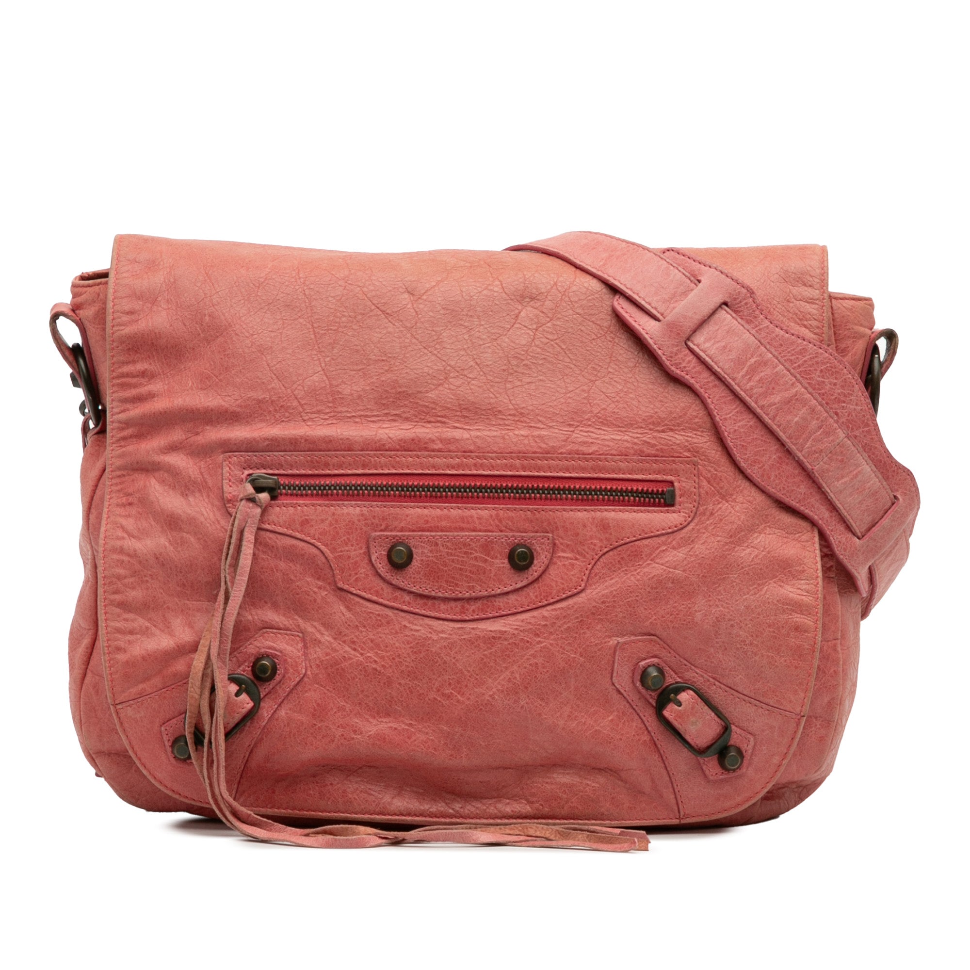 Lambskin Motocross Classic Folk Messenger Bag