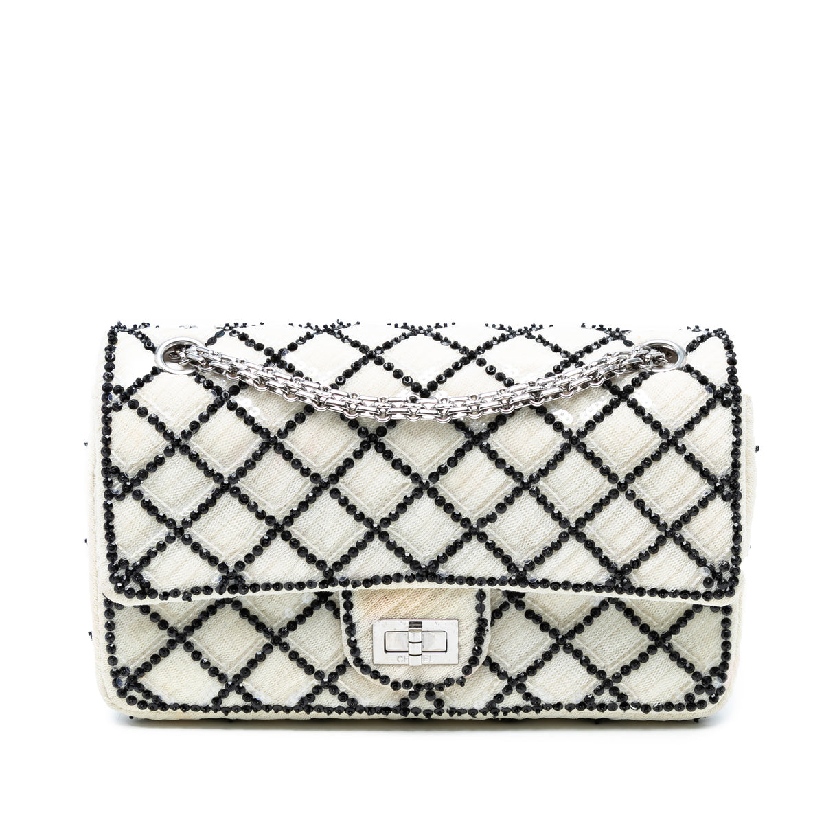 Reissue 2.55 Quilted Sequined Mesh Double Flap 225