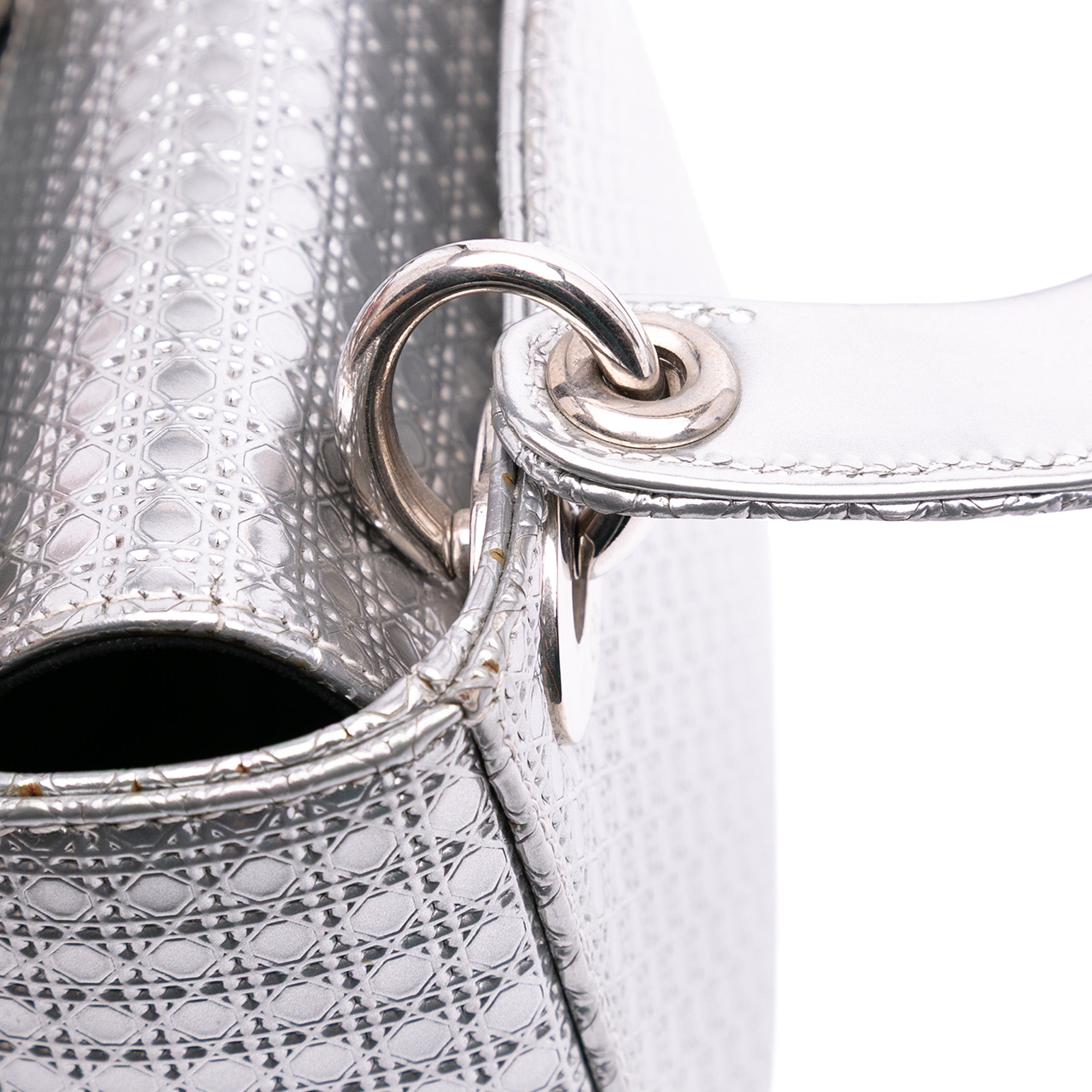 Mini Metallic Patent Microcannage Lady Dior