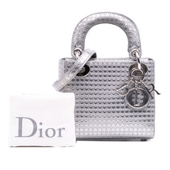 Mini Metallic Patent Microcannage Lady Dior
