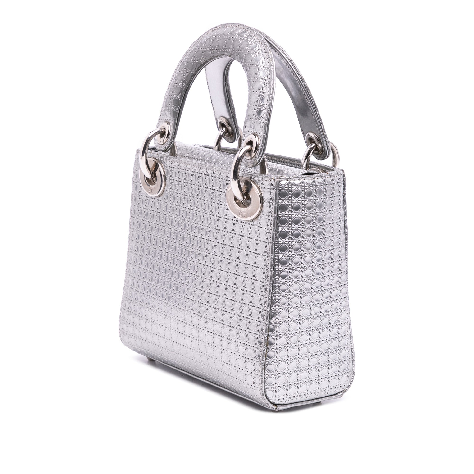 Mini Metallic Patent Microcannage Lady Dior