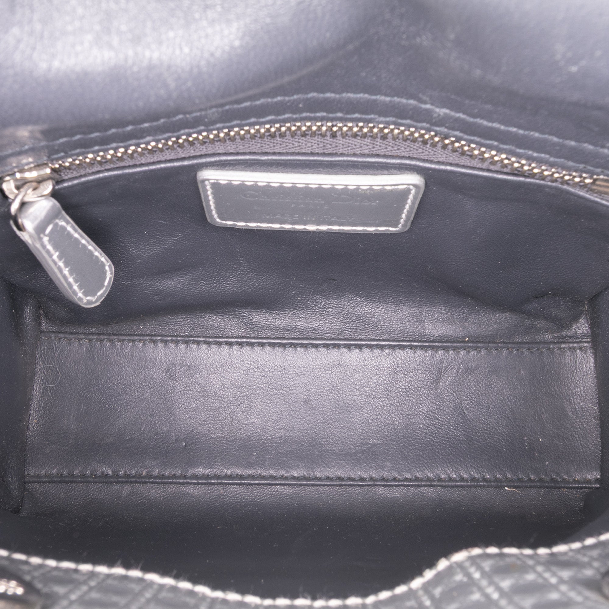 Mini Metallic Patent Microcannage Lady Dior