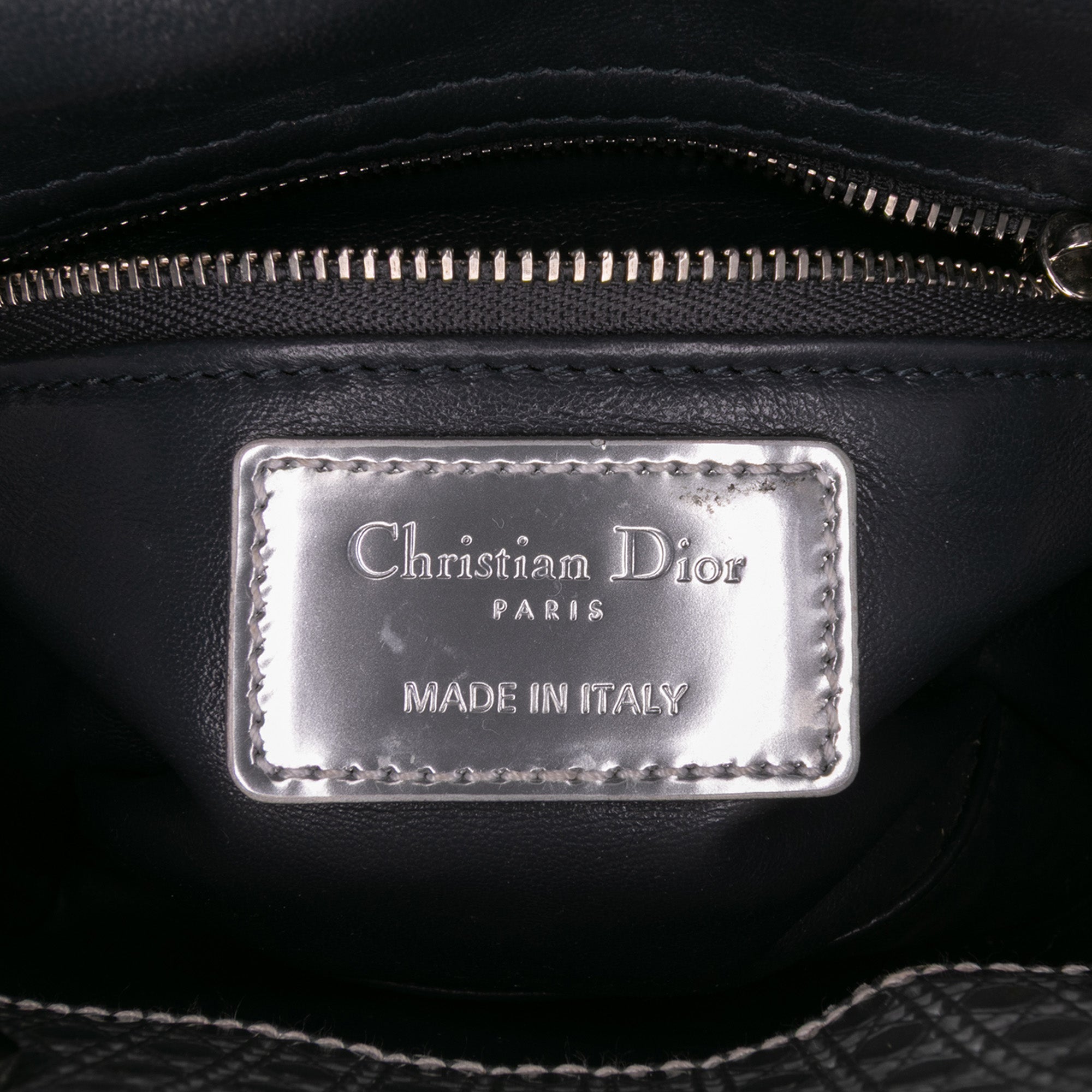 Mini Metallic Patent Microcannage Lady Dior