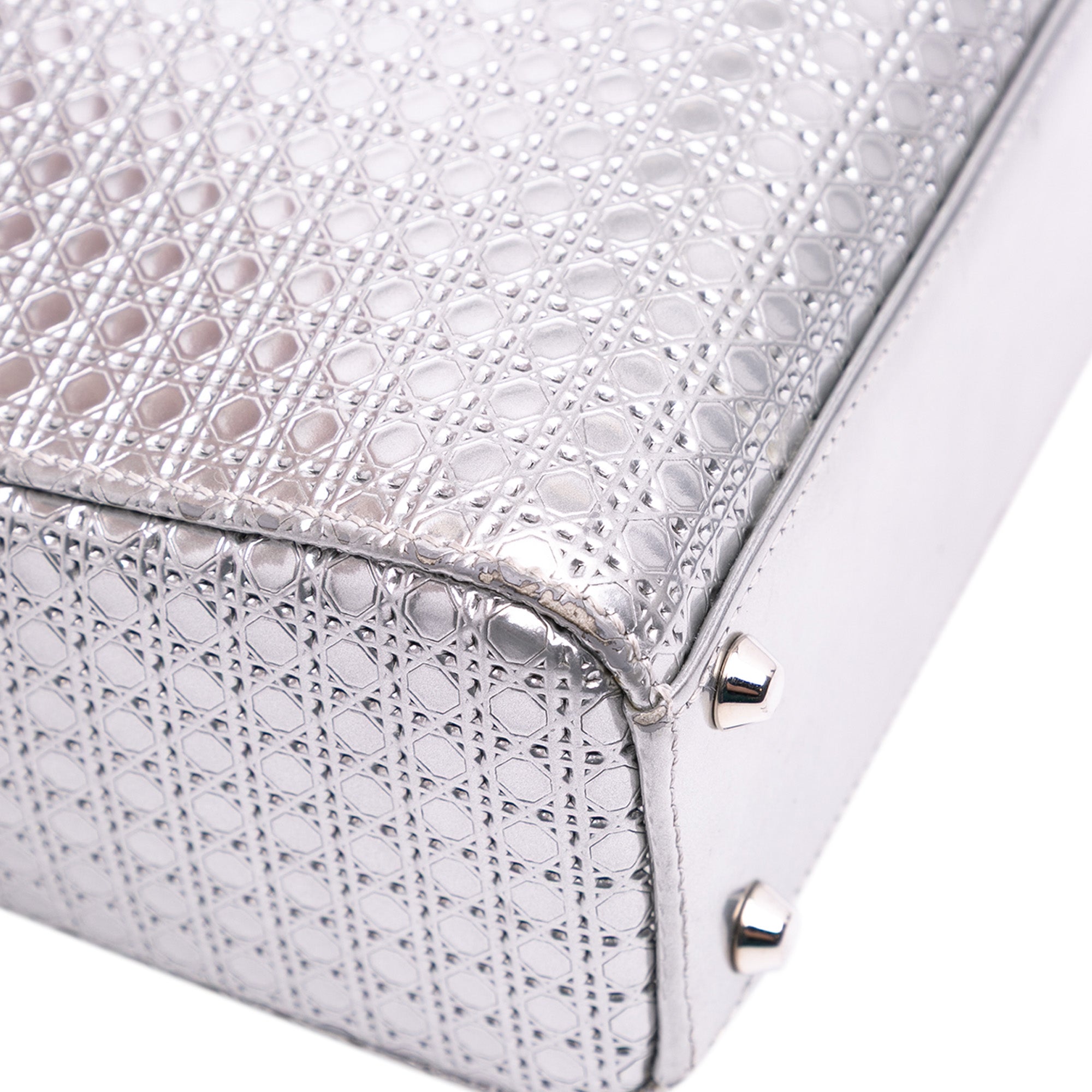 Mini Metallic Patent Microcannage Lady Dior