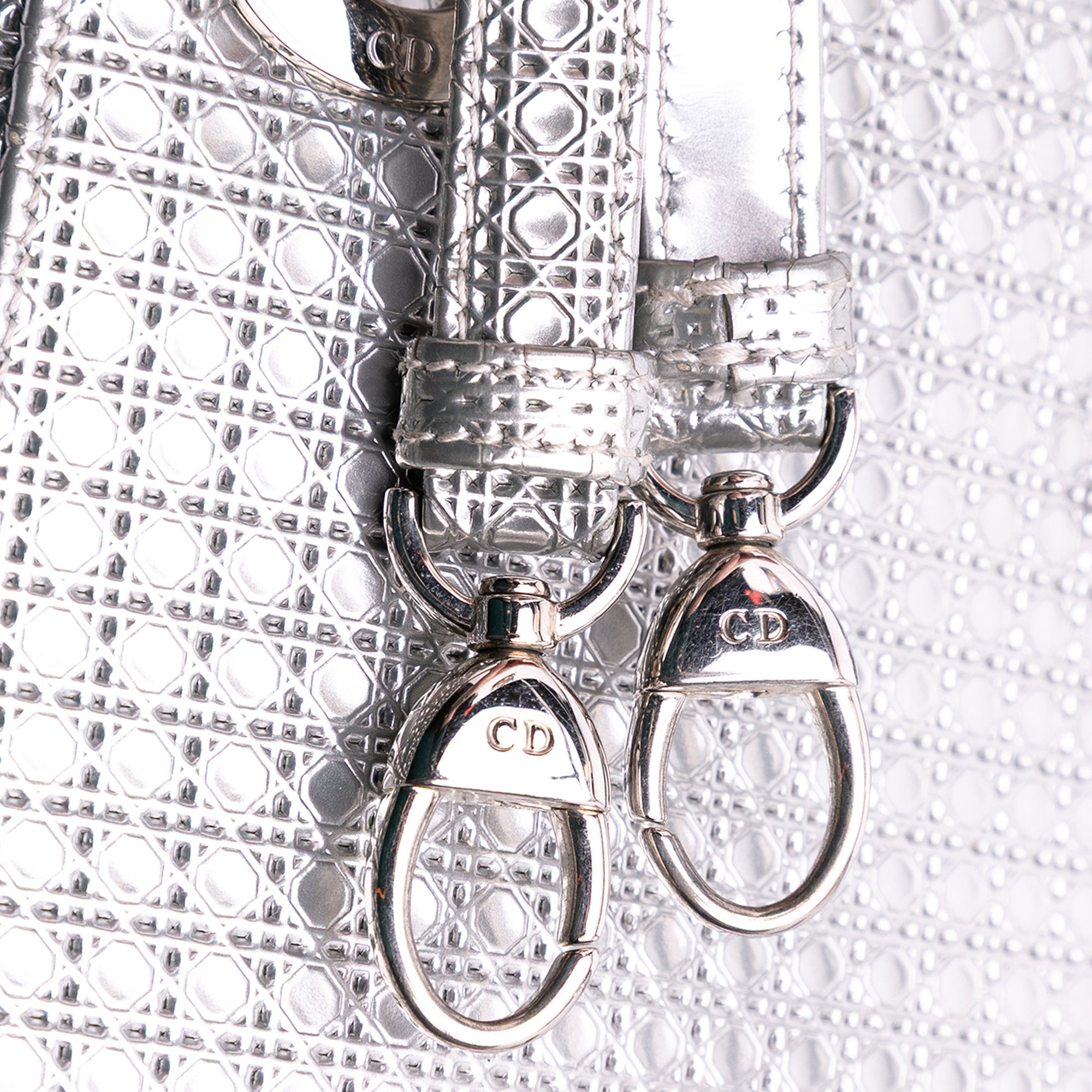 Mini Metallic Patent Microcannage Lady Dior