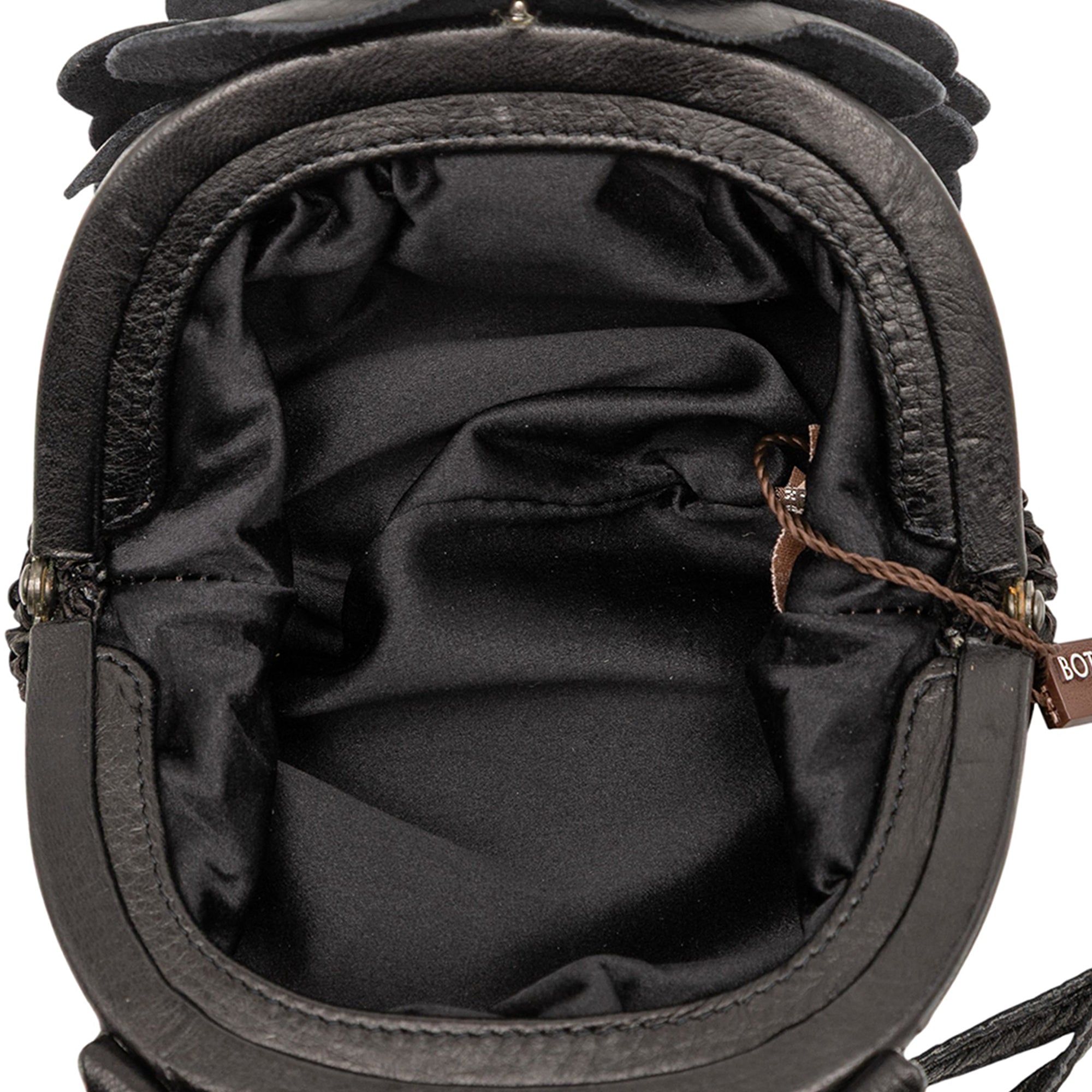 Woven Leather Floral Shoulder Bag