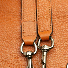 Small Calfskin Bamboo Shopper Satchel