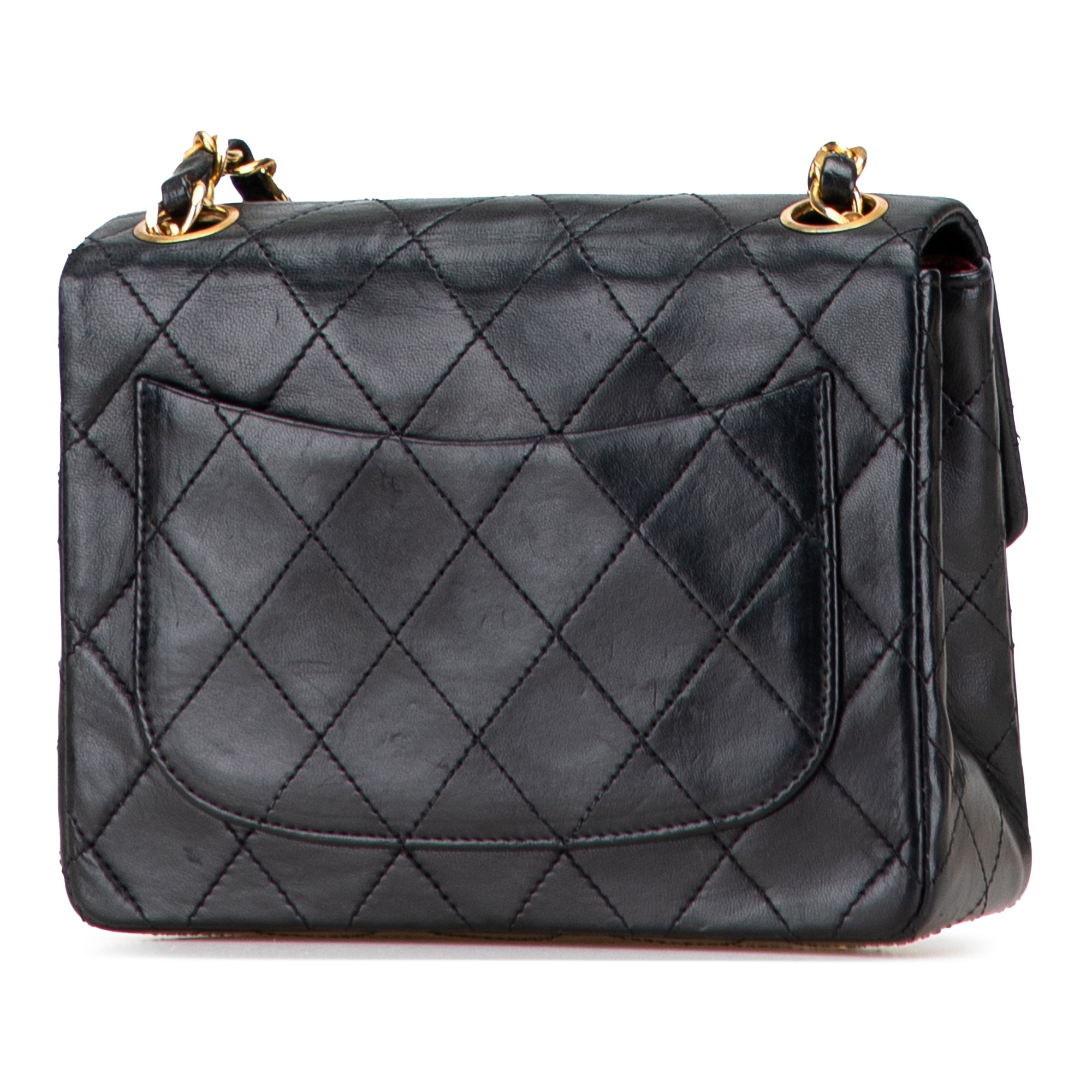 Mini Square Classic Lambskin Single Flap