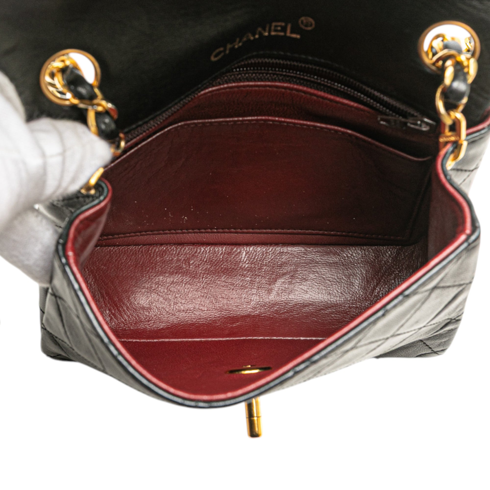 Mini Square Classic Lambskin Single Flap