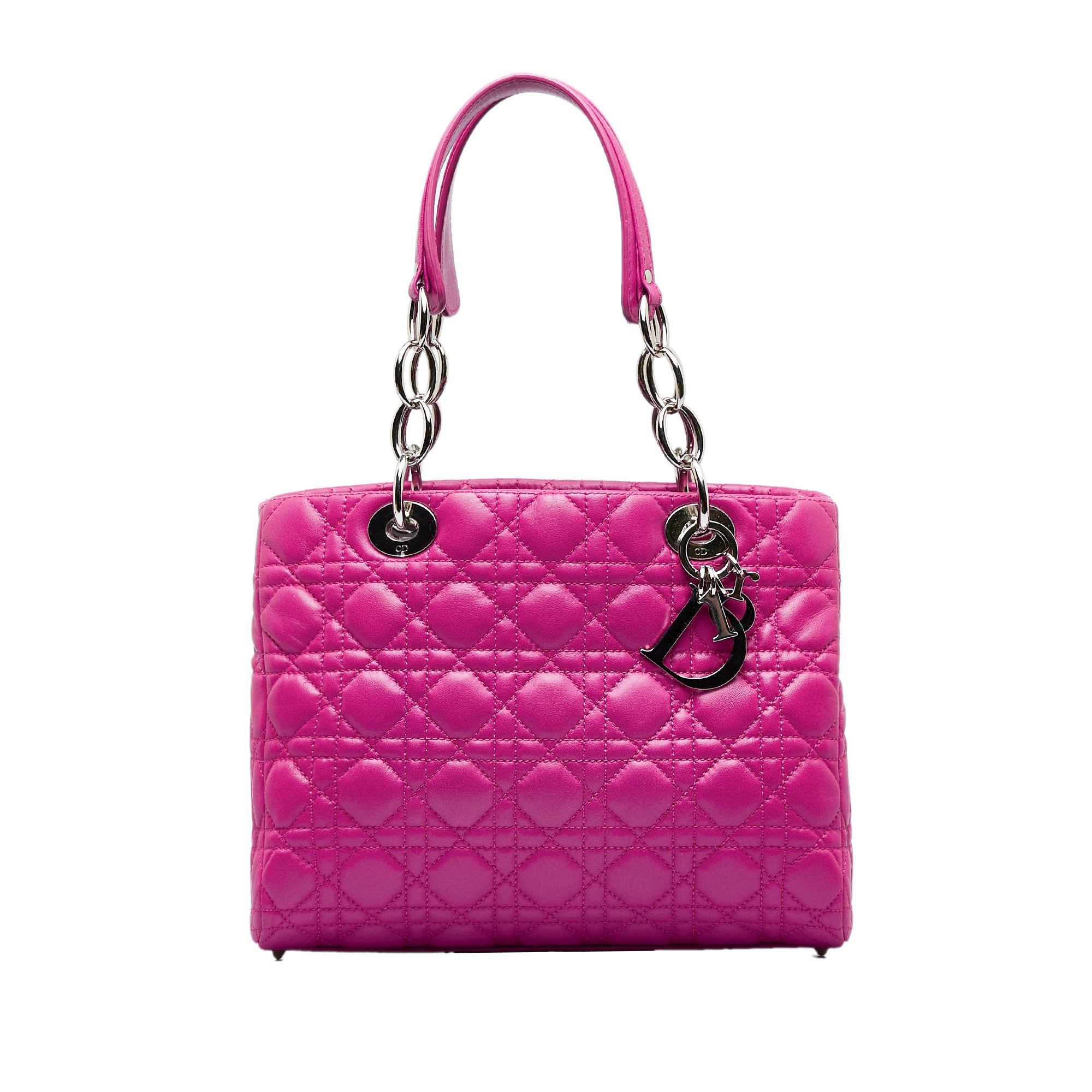 Medium Lambskin Cannage Lady Dior Soft Shopping Tote