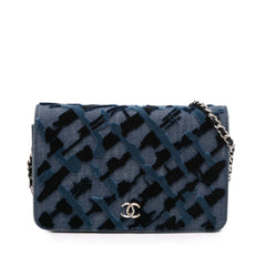 Denim and Velvet Wallet On Chain