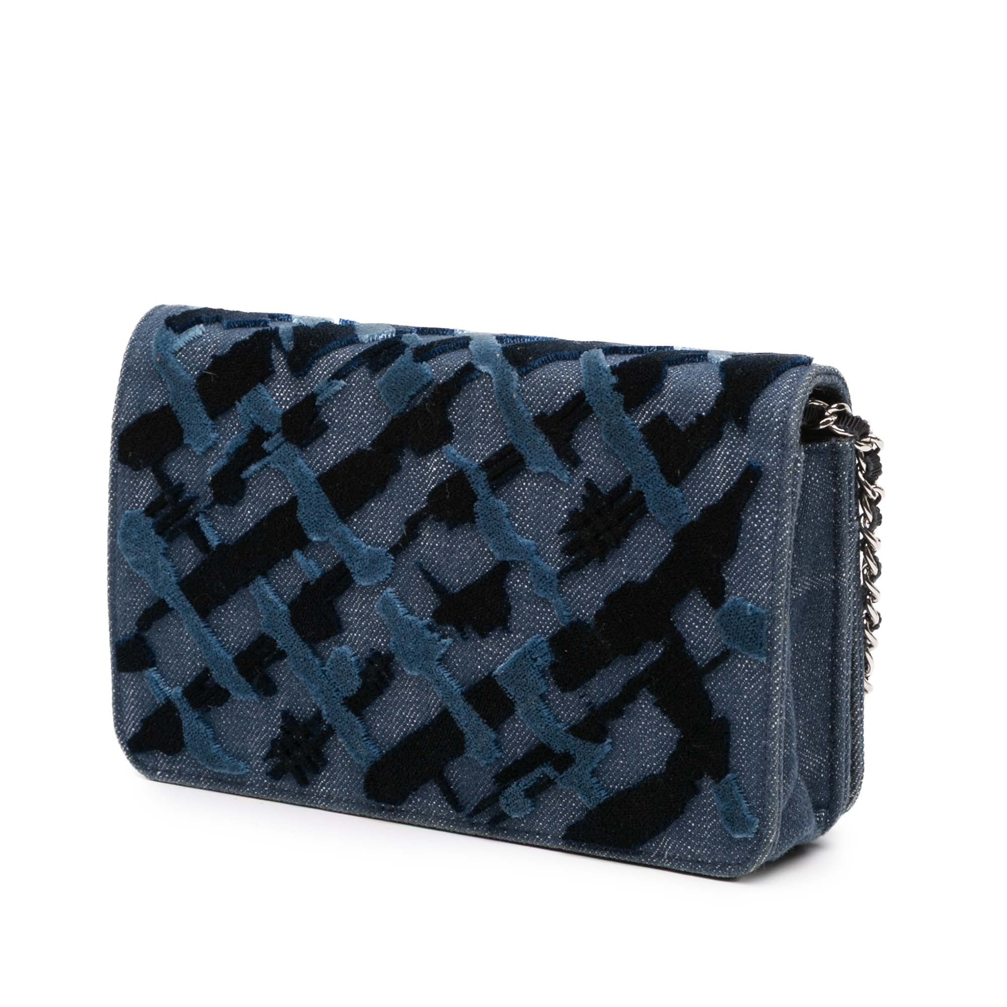 Denim and Velvet Wallet On Chain