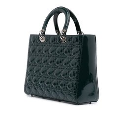 Large Patent Cannage Lady Dior