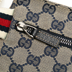 GG Canvas Web Double Pocket Belt Bag