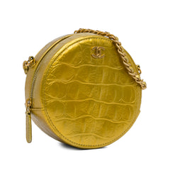 Paris-New York Coco Croc Round Crossbody Bag