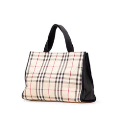 House Check Canvas Tote