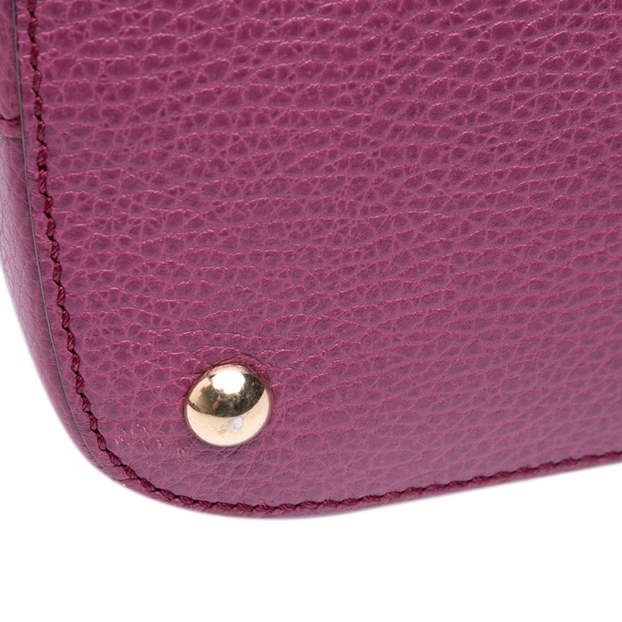 Dollar Calfskin Lady Dome Satchel