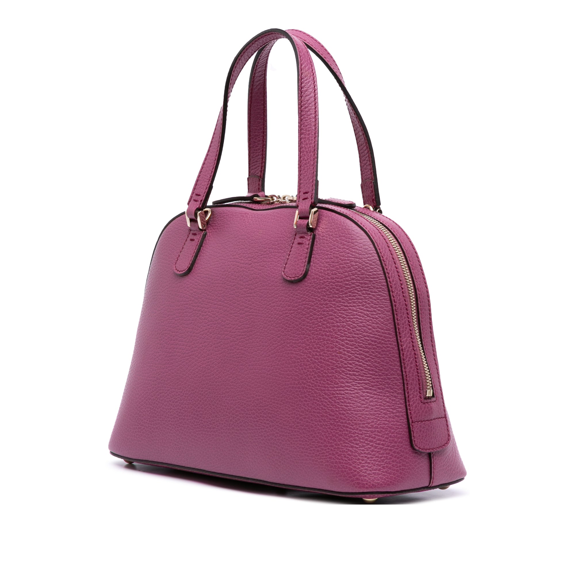 Dollar Calfskin Lady Dome Satchel