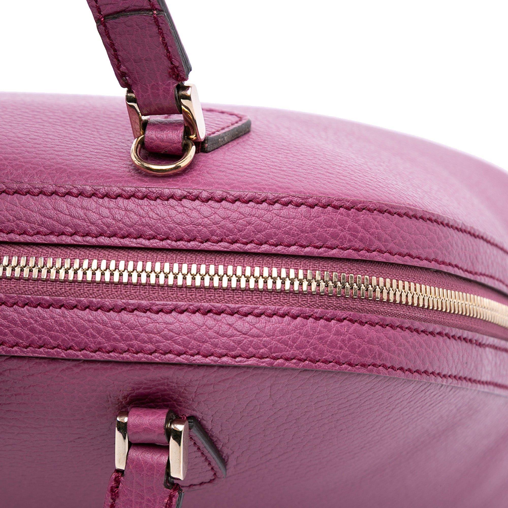 Dollar Calfskin Lady Dome Satchel