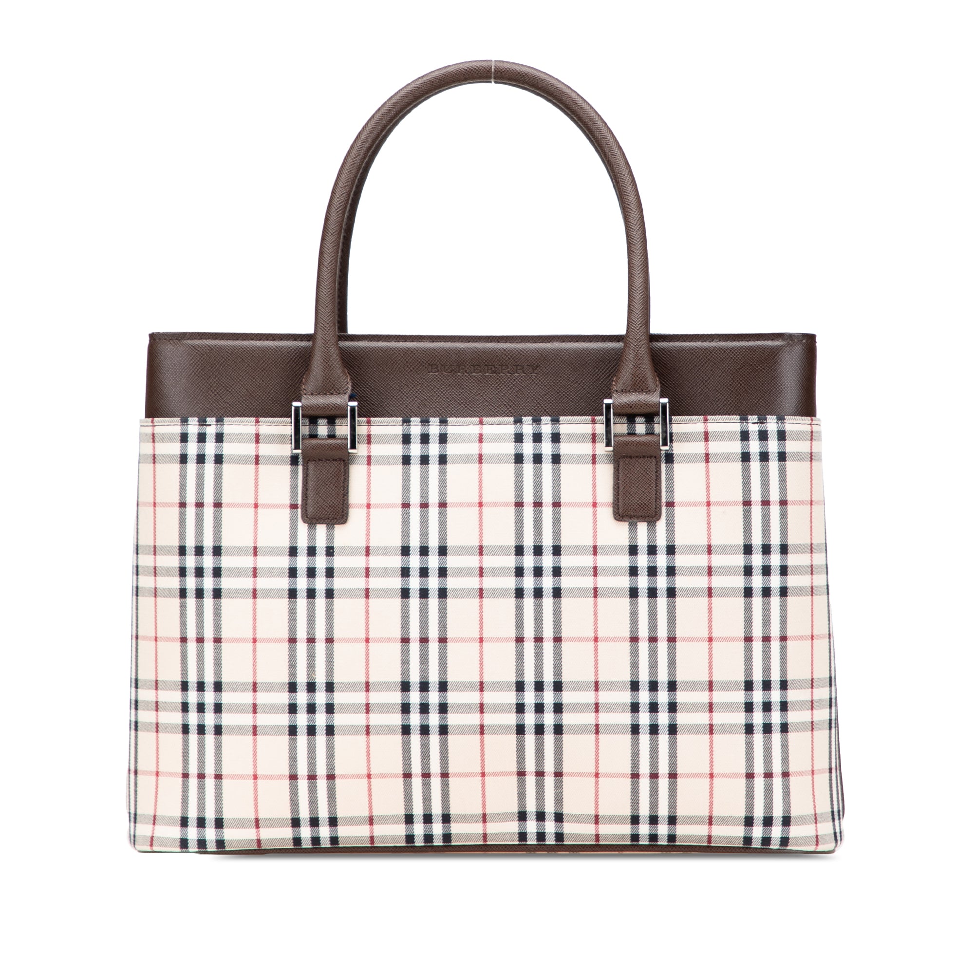 House Check Canvas Handbag