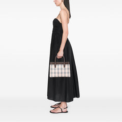 House Check Canvas Handbag