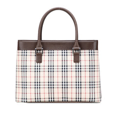 House Check Canvas Handbag