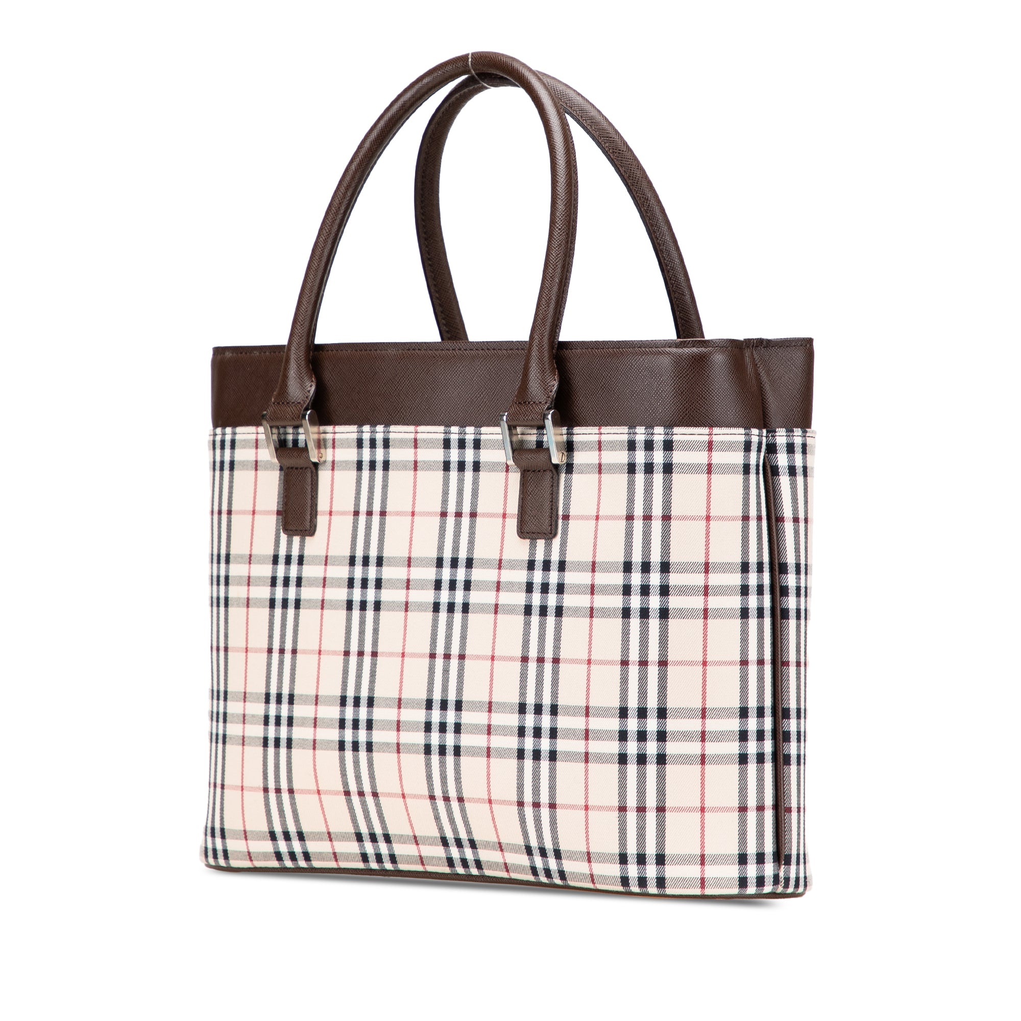 House Check Canvas Handbag