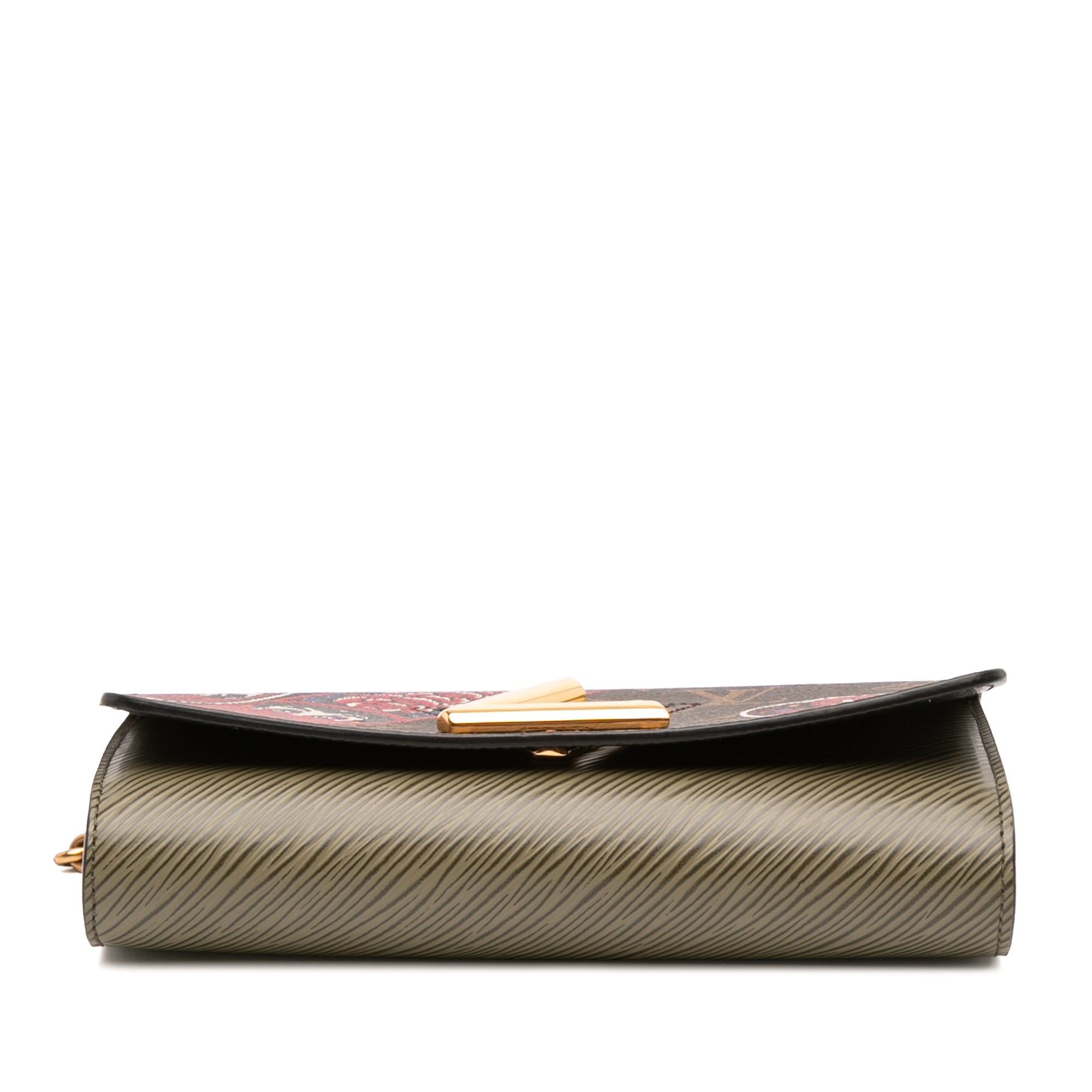 Kansai Yamamoto Monogram and Epi Kabuki Twist Wallet on Chain