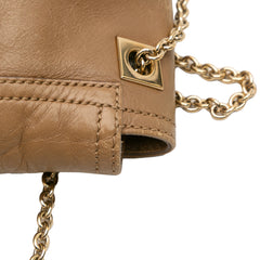 Leather Baguette Chain Flap