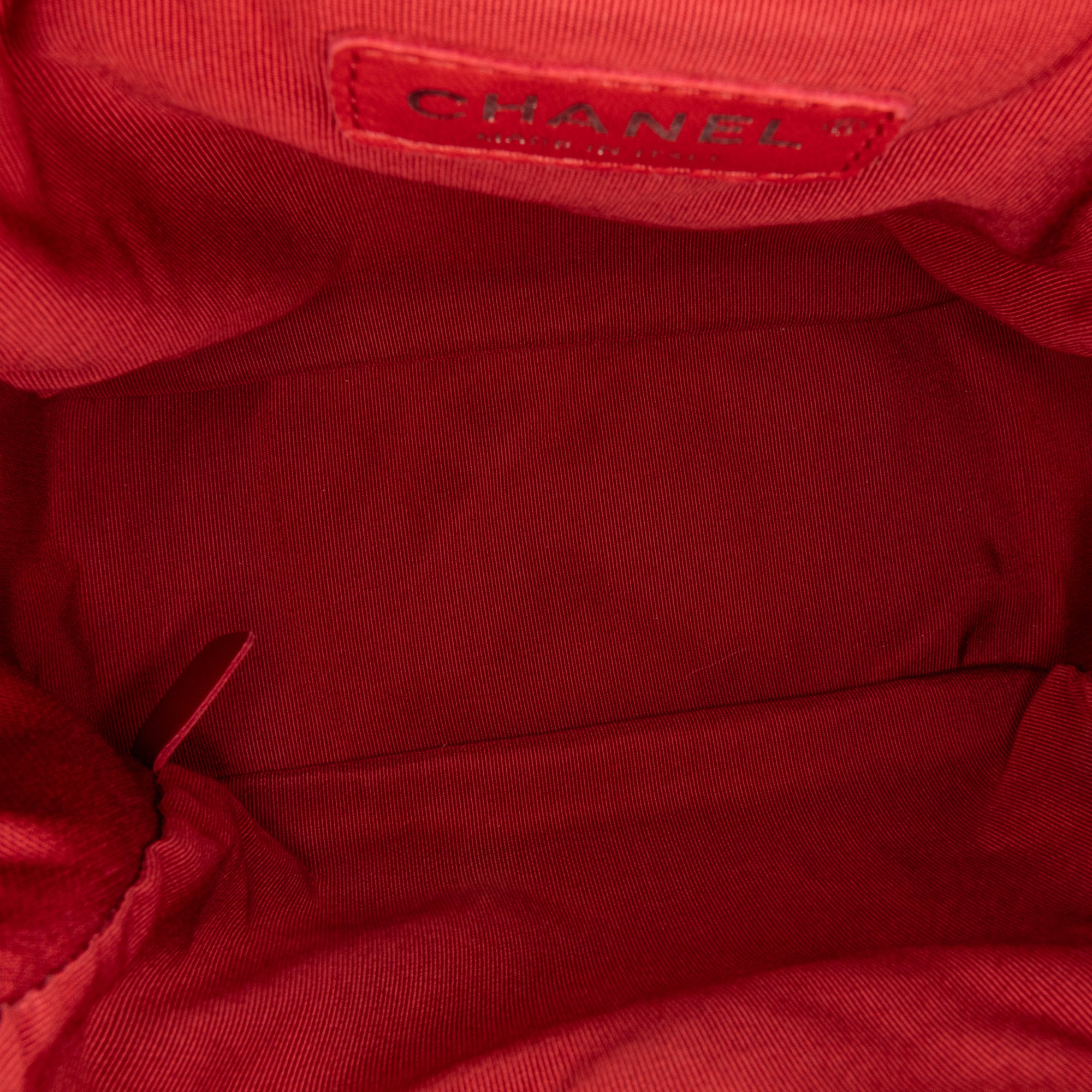 Aged Calfskin Chain Around Drawstring Bucket