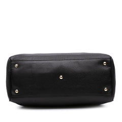 Medium Calfskin Bamboo Shopper Satchel
