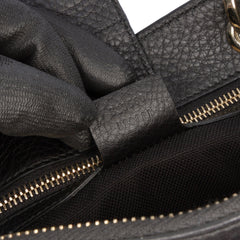 Medium Calfskin Bamboo Shopper Satchel
