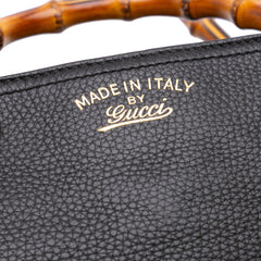 Medium Calfskin Bamboo Shopper Satchel
